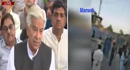 Khawaja Asif Apologies To Usman Dar and his family for misbehavior by administration during raid