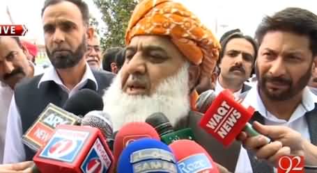 Khawaja Asif Did Very Well to PTI - Maulana Fazal-ur-Rehman Media Talk - 7th April 2015