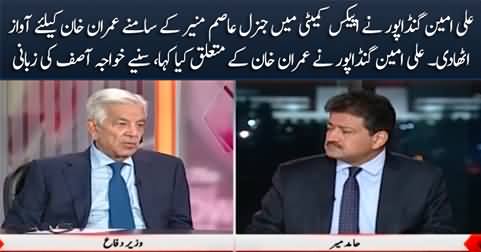 Khawaja Asif reveals what Ali Amin Gandapur said about Imran Khan in Apex Committee meeting