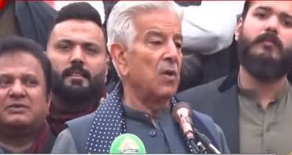Khawaja Asif's speech against Imran Khan in Sialkot