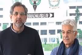 Khawaja Asif & Shahid Khaqan Media Talk in Islamabad - 25th January 2019