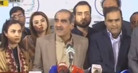 Khawaja Saad Rafique Full Press Conference Outside National Assembly