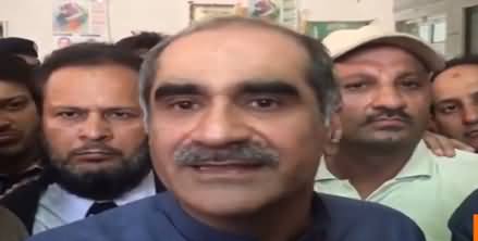 Khawaja Saad Rafique Media Talk in Court, Criticizes PTI Govt