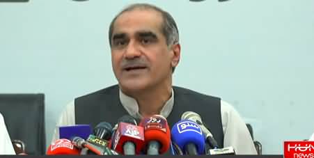 Khawaja Saad Rafique's aggressive press conference against Imran Khan