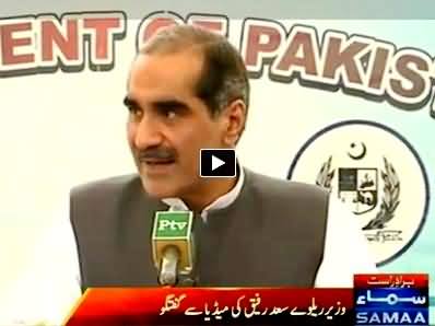 Khawaja Saad Rafique Talking to Media on Chinese President Visit - 5th September 2014