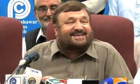 KPK PMLN President Pir Sabir Shah Giving Explanation on Chanting Go Nawaz Go