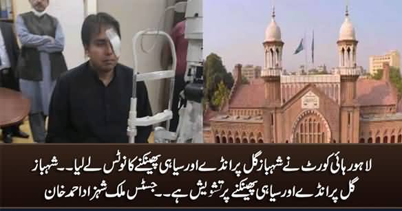 Lahore High Court Takes Notice of Ink, Egg Attack on Shahbaz Gill