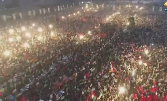 Latest Aerial View of PDM Jalsa At Minar e Pakistan Ground Lahore