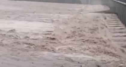 Latest situation of the Ravi river near Shahdra