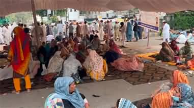 Latest view of teachers' dharna in Lahore in scorching heat