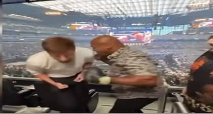 Legendary boxer Mike Tyson knocks MrBeast down with a punch that leaves him breathless
