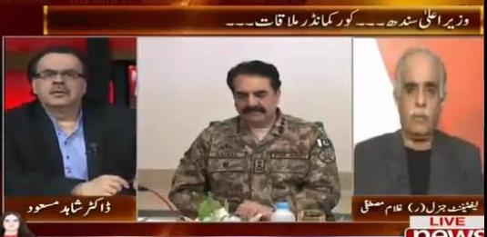 Live With Dr. Shahid Masood (CM Sindh & Core Commander Meeting) - 10th December 2015