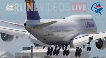 Livestream records Boeing 747 'roughest ever' touch-and-go landing