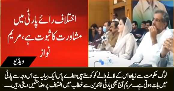 Log Hakumat Se Ziada Us Ke Lanay Walon Ko Kostay Hain - Maryam Nawaz Addresses to Party Leaders