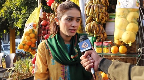 MA qualified young girl Amira Liaquat running food stall in Islamabad