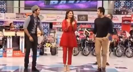 Mahira Khan And Fahad Mustafa Dancing in Morning Show on Shakar Wandaa Re