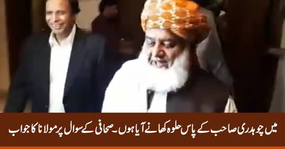 Main Chaudhry Sab Ke Paas Halwa Khane Aaya Hoon - Maulana Fazlur Rehman