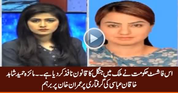 Maiza Hameed Bashing Govt on Shahid Khaqan Abbasi's Arrest