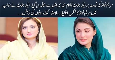 Maleeka Bukhari thanked Maryam Nawaz for removing her name from ECL