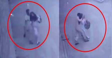 CCTV Footage: Man tries to kidnap schoolgirl in broad daylight in Lahore