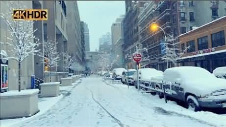 Manhattan snow storm: Amazing view of snowfall in New York city