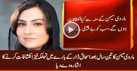 Marvi Memon Going To Make Startling Revelations Against Ishaq Dar