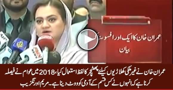 Maryam Aurangzeb Bashing Imran Khan on His Statement About International Players