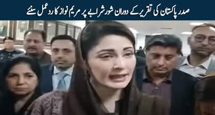 Maryam Nawaz angry reaction on opposition's behavior during President's speech