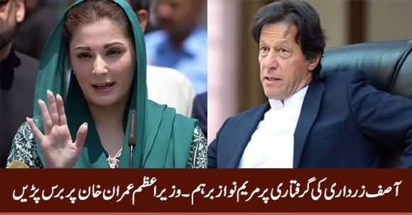 Maryam Nawaz Blasts on PM Imran Khan After Asif Zardari's Arrest
