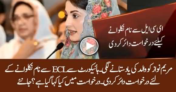 Maryam Nawaz Files Plea In Lahore High Court To Remove Her Name From ECL