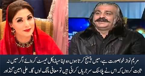 Maryam Nawaz is beautiful, I can prove that she has had plastic surgeries - Ali Amin Gandapur