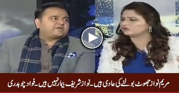 Maryam Nawaz Is Habitual Liar, Nawaz Sharif Is Not Sick - Fawad Chaudhry