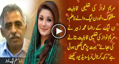 Maryam Nawaz Qualification Dubious, Even PMLN Leaders Unaware of Her Qualification