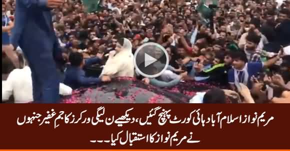 Maryam Nawaz Reached Lahore High Court, Massive Crowd Welcomes Maryam Nawaz