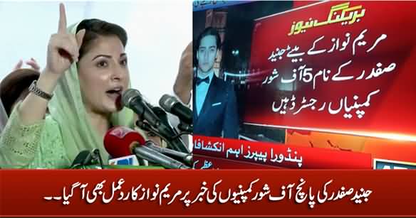 Maryam Nawaz Reacts on News of Junaid Safdar's Five Off-Shore Companies