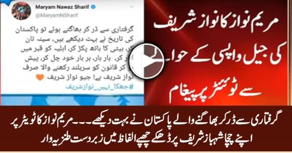 Maryam Nawaz's Indirect Attack on Her Uncle Shahbaz Sharif in Her Tweet