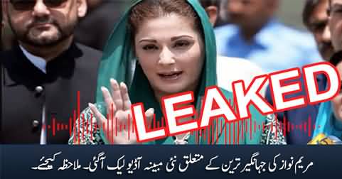 Maryam Nawaz's new alleged audio leak about Jahangir Tareen