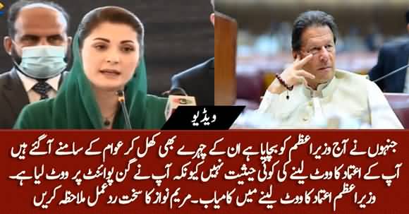 Maryam Nawaz's Comments On Imran Khan Winning Vote Of Confidence