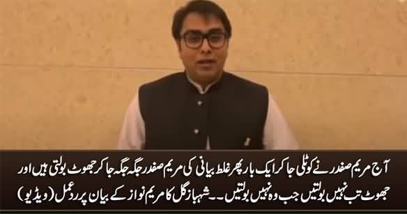 Maryam Safdar Sirf Tab Jhoot Nahi Bolti Jab Wo Nahi Bolti - Shahbaz Gill