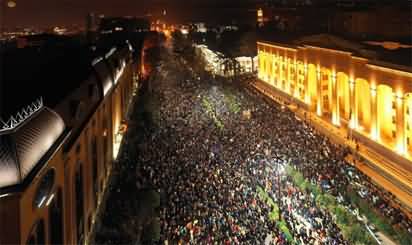 Massive rally in Georgia to support Ukraine and oppose the Russian invasion