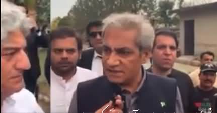 Matiullah Jan questions ex Governor Umar Sarfaraz Cheema outside court