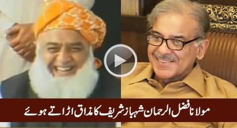 Maulana Fazal-ur-Rehman Making Fun of CM Punjab Shahbaz Sharif