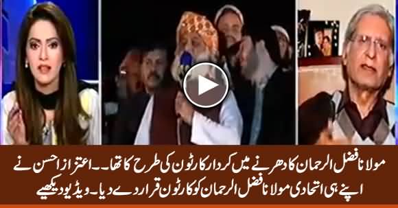 Maulana Fazal ur Rehman's Role In Dharna Was Not More Than That Of A Cartoon - Aitzaz Ahsan