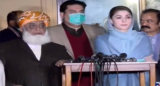 Maulana Fazlur Rehman And Maryam Nawaz's Joint Press Conference After Meeting