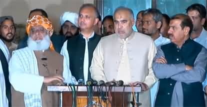 Maulana Fazlur Rehman and PTI leaders joint media talk
