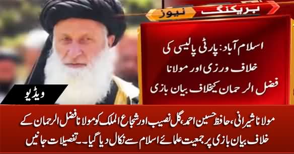 Maulana Sherani, Hafiz Hussain & Two Others Expelled From Party on Criticizing Maulana Fazlur Rehman