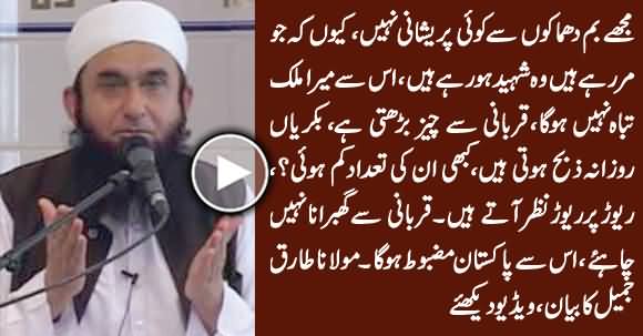 Maulana Tariq Jameel Views About Bomb Blasts in Pakistan