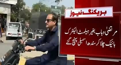 Mayor Karachi Murtaza Wahab caught riding bike without helmet