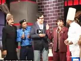 Mazaaq Raat Team (Sakhawat Naaz, Iftikhar Thakur, Amanullah) Making Fun of Sohail Ahmad (Azizi)