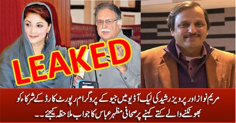 Mazhar Abbas's befitting reply to Maryam Nawaz & Pervez Rasheed on their leaked audio